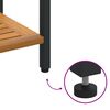 vidaXL Lauko stalas Natūralios ir juodos spalvos 80 x 35 x 75 cm