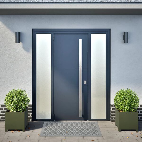 vidaXL Sodo loveliai, 2vnt., alyvuogių žali, 40x40x40cm, plienas