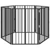 vidaXL &Scaron;unų vartai 6 pcs Juodas 60 x 80 cm Cinkuota plienas