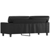 vidaXL Dvivietė sofa, juodos spalvos, 140cm, dirbtinė oda