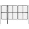 vidaXL Sodo vartai, plieniniai, 400x150 cm, antracito spalvos