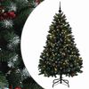 vidaXL Dirbtinė Kalėdų eglutė, žalia, su žaisliukais 150 cm 150 LED
