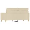 vidaXL Dvivietė sofa, kreminės spalvos, 140cm, audinys