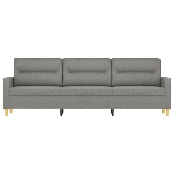 vidaXL Trivietė sofa, tamsiai pilkos spalvos, 210cm, audinys