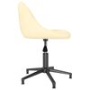 vidaXL Pasukamos valgomojo kėdės, 2vnt., kreminės spalvos, aksomas