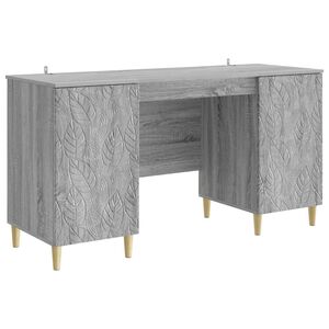 vidaXL Stalas Pilka Sonoma Apdirbta mediena 142,5 x 50 x 75 cm