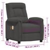 vidaXL Elektrinis masažinis krėslas, tamsiai pilkas, audinys