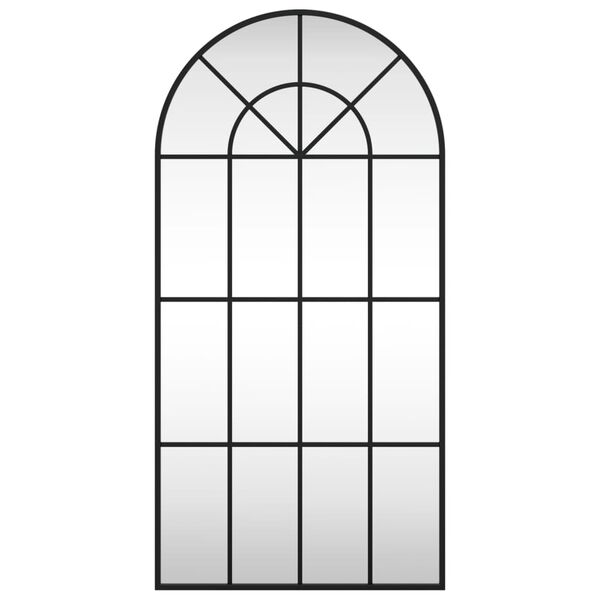 vidaXL Sieninis veidrodis, juodos spalvos, 50x100cm, geležis, arkinis