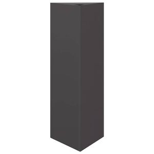 vidaXL Sodo lovelis, juodos spalvos, 30x26x75cm, plienas, trikampis