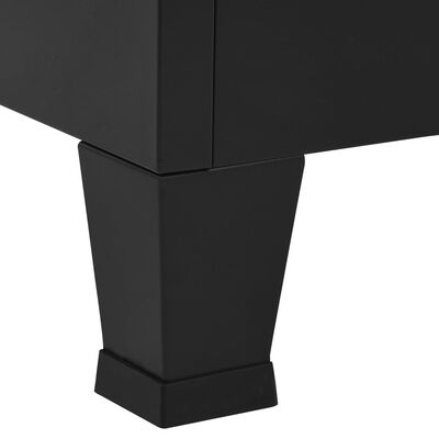 vidaXL Sandėliavimo spintelė, juoda, 90x40x100cm, plienas, pramoninė