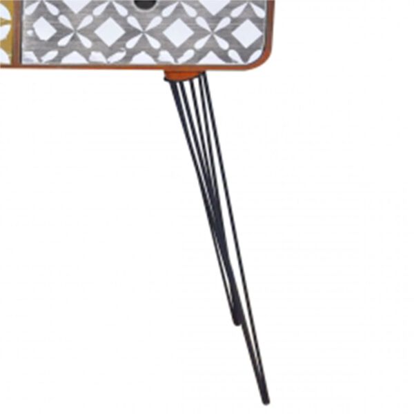 vidaXL Konsolinis staliukas su 3 stalčiais, rudos spalvos