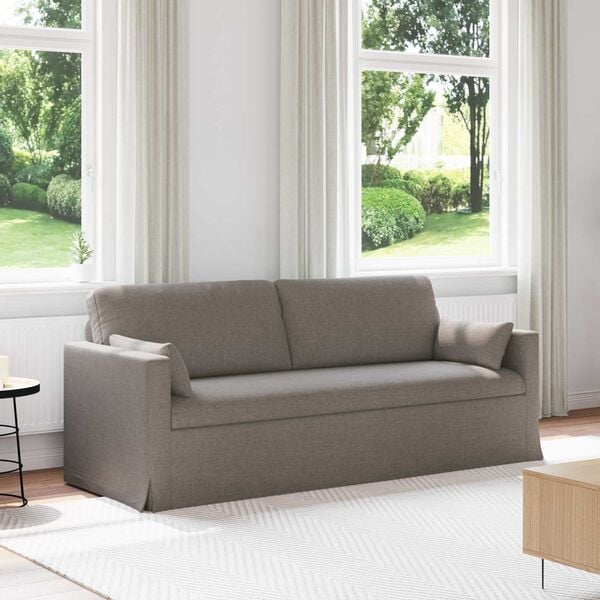 vidaXL Sofa 180cm Taupe Metalas