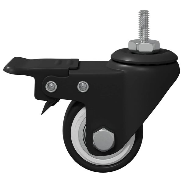 vidaXL Ratukai 12 pcs Juoda M6 x 37 mm Geležis ir nailonas