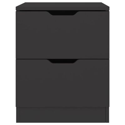 vidaXL Naktinės spintelės, 2vnt., juodos spalvos, 40x40x50cm, MDP
