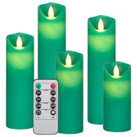 vidaXL Elektrinės LED žvakės su valdymo pulteliu, 5vnt., šiltos baltos