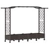 vidaXL Pakeltas lovas su trelėmis ir stogu Ruda 207 x 40 x 129 cm PP