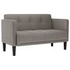 vidaXL Dvivietė sofa, pilkai ruda, 111 cm, audinys