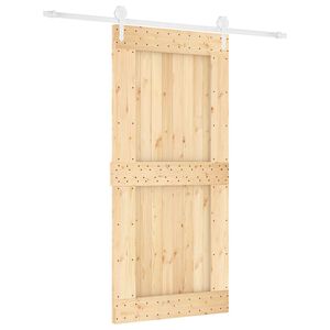 vidaXL Slankios durys Natūrali ir Balta 95 x 210 cm