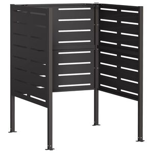 vidaXL Atliekų konteinerio ekranas 85 x 85 x 113 cm Plienas Juoda
