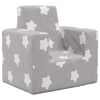 vidaXL Vaiki&scaron;ka sofa, &scaron;viesiai pilka, mink&scaron;tas pliu&scaron;as, su žvaigždėmis