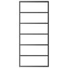 vidaXL Stumdomos durys, juodos, 90x205cm, ESG stiklas ir aliuminis