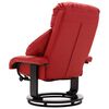 vidaXL Atlo&scaron;iamas TV krėslas su pakoja, raudonos spalvos, dirbtinė oda