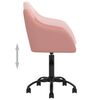 vidaXL Pasukamos valgomojo kėdės, 2vnt., rožinės spalvos, aksomas