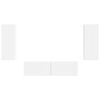 vidaXL TV spintelių komplektas 2 pcs Balta Apdirbta mediena