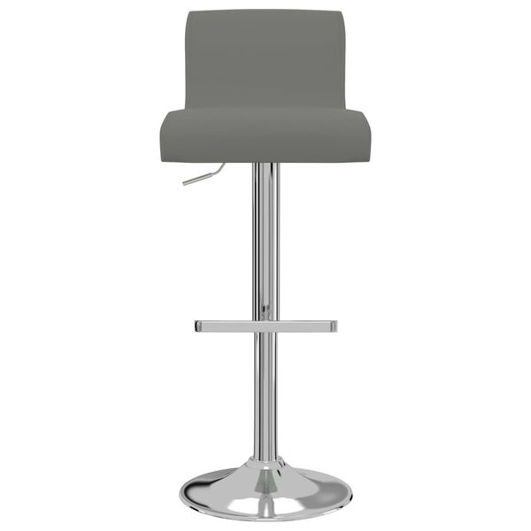 vidaXL Baro taburetės, 2vnt., pilkos spalvos, dirbtinė oda