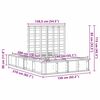 vidaXL Lovos rėmas Va&scaron;ko ruda 140 x 200 cm Kietos pu&scaron;ies mediena
