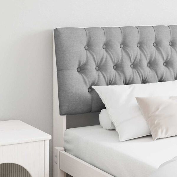 vidaXL Apmušta lovos galvūgalis Šviesiai pilka 200 cm