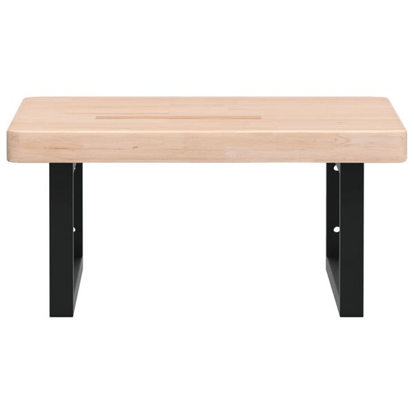 vidaXL Lentyna praustuvui, plienas ir ąžuolo medienos masyvas