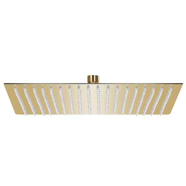 vidaXL Lietaus du&scaron;o galvutė, auksinė, 50x50cm, nerūdijantis plienas