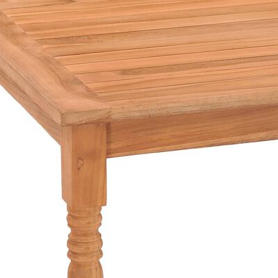 vidaXL Batavia stalas, 85x85x75cm, tikmedžio medienos masyvas
