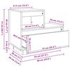 vidaXL &Scaron;alia lovos spintelė su stalčių Va&scaron;ko ruda 60 x 34 x 51 cm