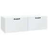 vidaXL Sieninė TV spintelė Balta 98 x 41 x 30 cm Apdirbta mediena