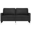 vidaXL Dvivietė sofa, juodos spalvos, 140cm, audinys