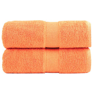 vidaXL Auk&scaron;čiausios kokybės rank&scaron;luosčiai SOLUND, 2 vnt., oranžiniai, 30x30 cm, 600 g/m&sup2;