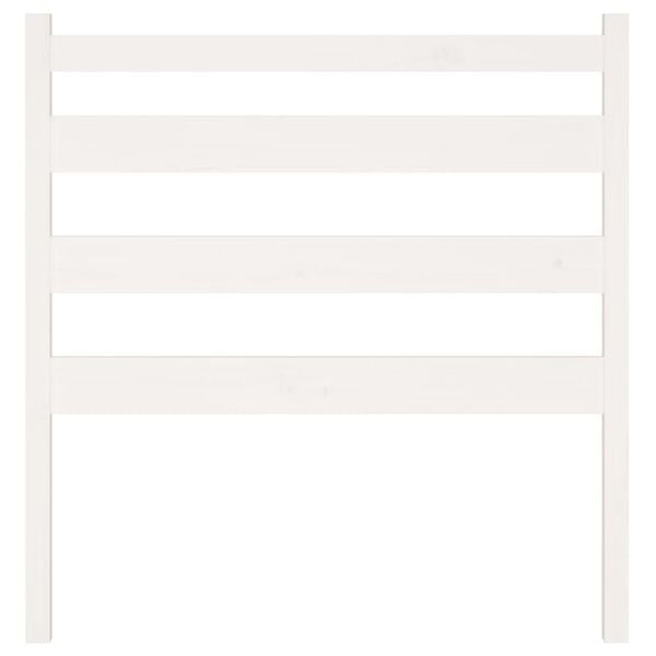 vidaXL Lovos galvūgalis, baltas, 96x4x100cm, pu&scaron;ies medienos masyvas