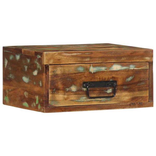 vidaXL Prie sienos montuojama naktinė spintelė, perdirbta mediena