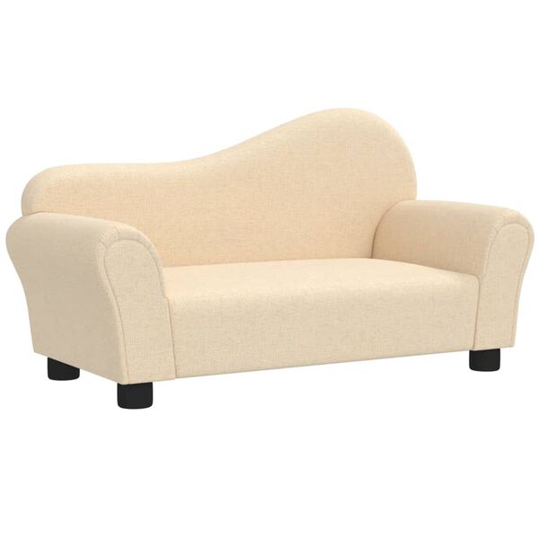 vidaXL Vaiki&scaron;ka sofa, kreminės spalvos, audinys