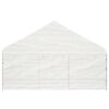 vidaXL Pavėsinė su stogu, balta, 5,88x2,23x3,75m, polietilenas