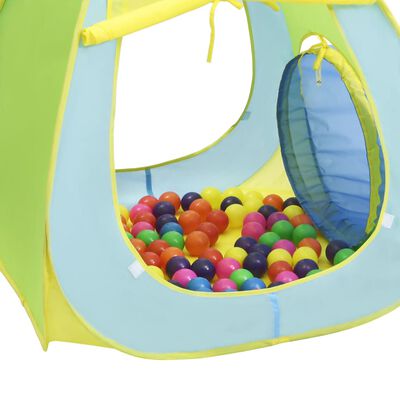 vidaXL Vaikiška žaidimų palapinė su 100 kamuoliukų, įvairių spalvų