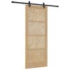 vidaXL Slankios durys Natūrali ir juoda 86 x 211 cm