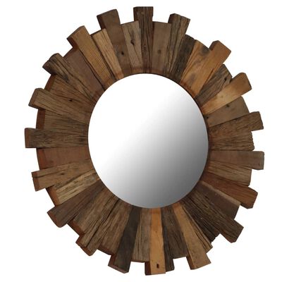 vidaXL Sieninis veidrodis, 70 cm, perdirbtos medienos masyvas