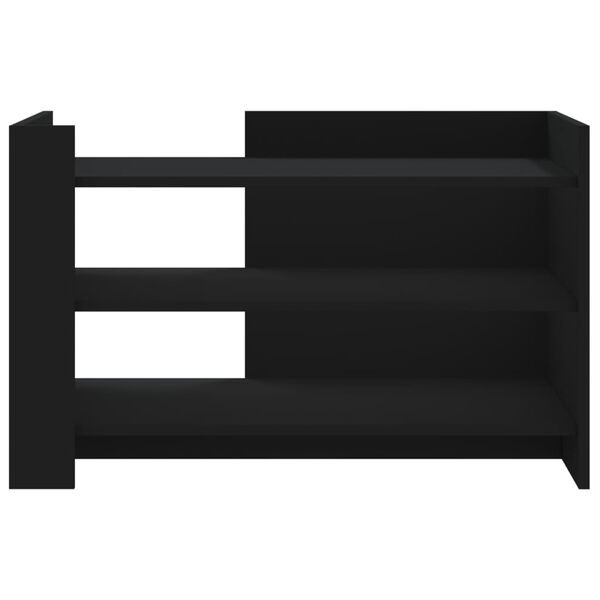 vidaXL Kavos staliukas, juodos spalvos, 80x50x50cm, apdirbta mediena