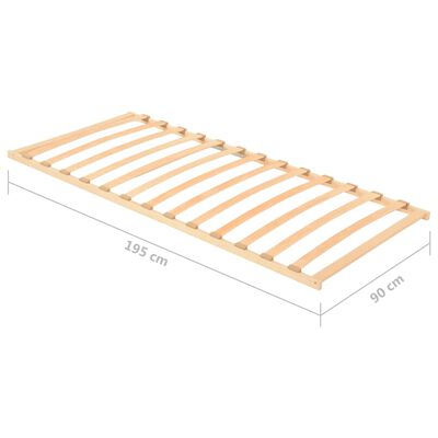 vidaXL Grotelės lovai su 13 lentjuosčių, 90x200cm