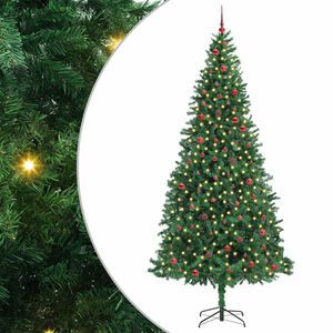 vidaXL Dirbtinė Kalėdų eglutė Žalia 300 cm PVC ir Metalas ir Plastikas