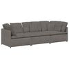 vidaXL Modulinė sofa su pagalvėlėmis, &scaron;viesiai pilka, velvetas, audinys