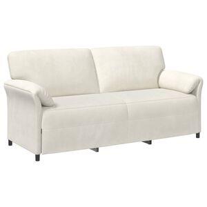 vidaXL 3-Vietis Sofa Kreminė 198 x 83 x 95 cm Aksomas